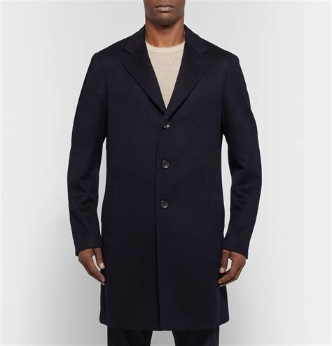 Loro Piana Rain System Cashmere Coat Men Midnight Blue Loro Piana