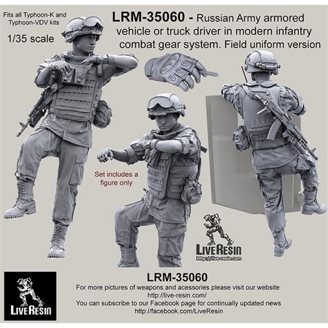 ライブレジン LRM 35060 1 35 現用 ロシア陸軍 装甲車 トラックドライバー コンバットギアシステムセット13 フィールド