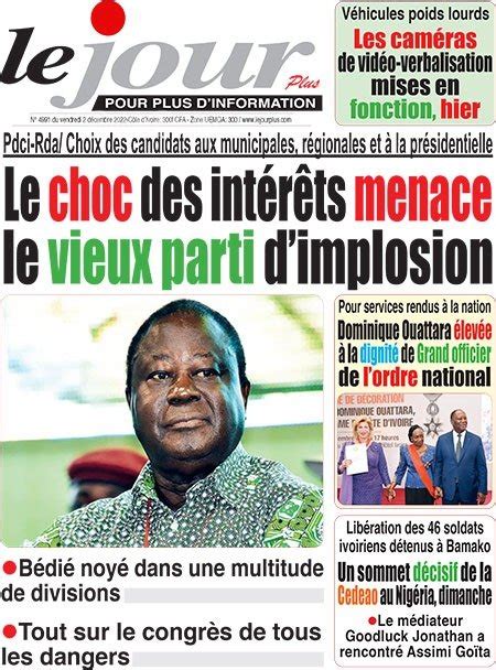 Titrologie De Le Jour Plus N Du Vendredi D Cembre Abidjan