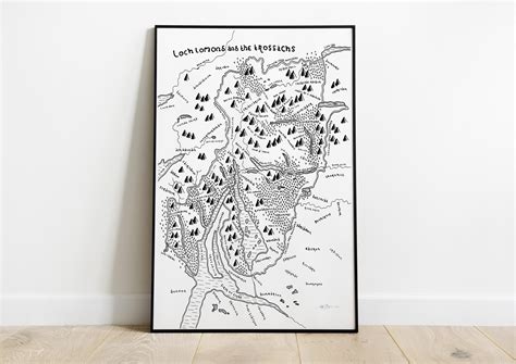 LOCH LOMOND The TROSSACHS Map Print National Park Map Etsy UK