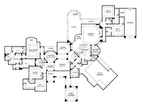 Awesome One Story Luxury Home Floor Plans - New Home Plans Design