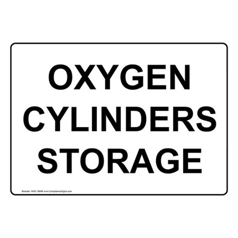 Gases Cylinders Sign Oxygen Cylinders Storage