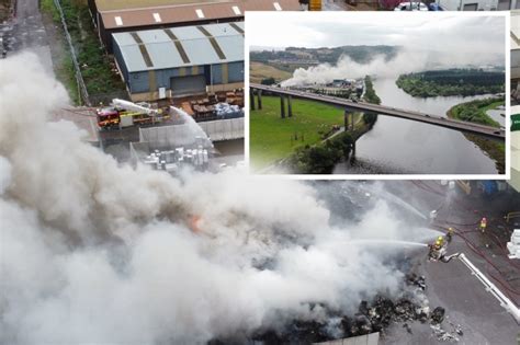 Huge fire rips through Perth recycling plant as crews race to battle blaze | The Scottish Sun