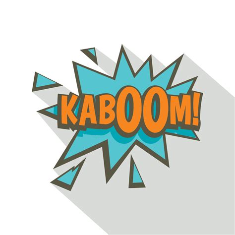 Kaboom Comic Text Sound Effect Icon Flat Style 15211342 Vector Art At