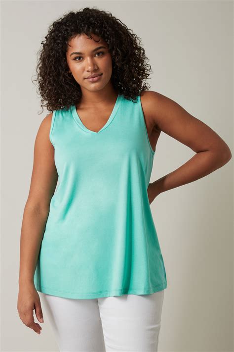 Evans Plus Size Turquoise Modal Rich Vest Top Evans