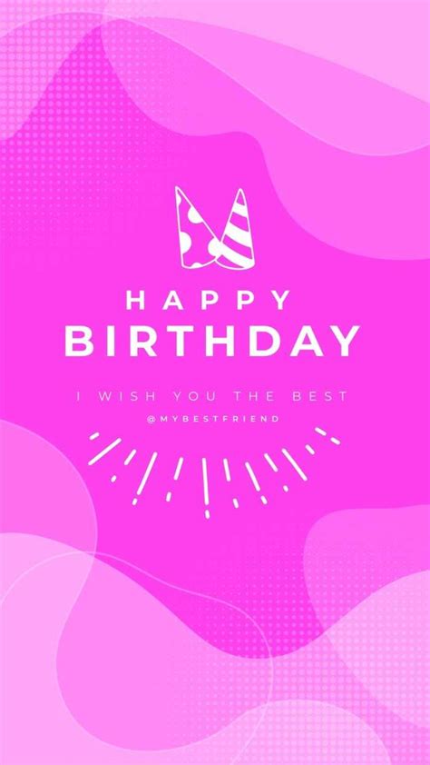 Pink Instagram Happy Birthday Story Post Background CBEditz