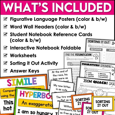 Figurative Language Worksheets And Activities Appletastic Learning