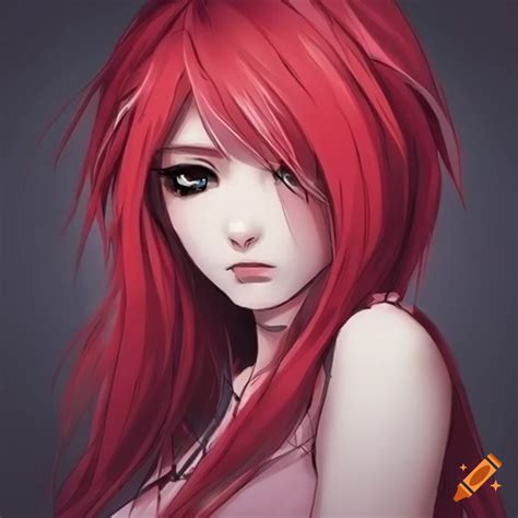 Image Of An Anime Girl With Red Hair On Craiyon