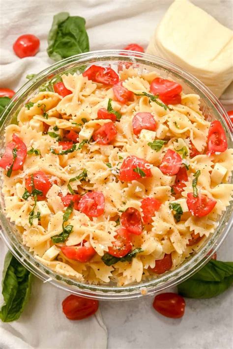 Easy Caprese Bow Tie Pasta Salad With Italian Dressing