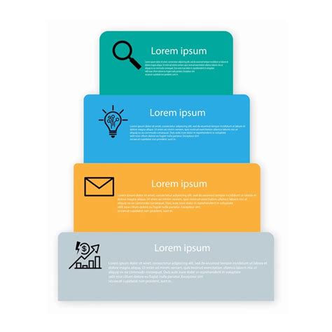 Modèle De Conception Infographique Vectorielle Avec 4 Options Ou étapes