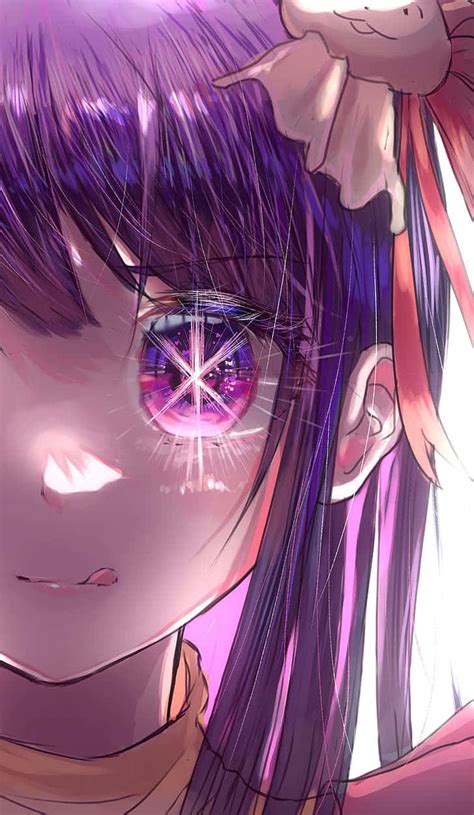 Download Mysterious Anime Girlwith Purple Eye Wallpaper