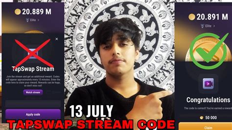 Tapswap Stream Code Tapswap July Stream Code Tapswap Daily