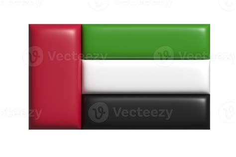 Uni Emirates Arab Flag 3d Render 22286325 Png