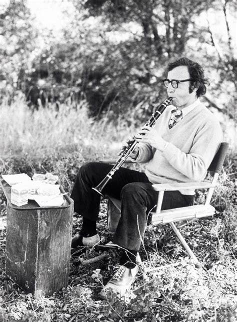 Woody Allen plays the clarinet during a break in filming | Woody allen ...