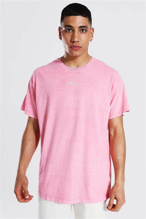 Oversized Offcl Man Overdye T Shirt Boohoo Uk