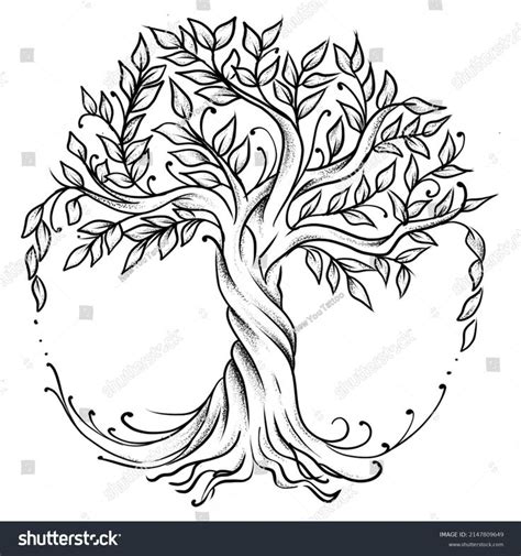 Tree Life Tattoo Design Stock Illustration Shutterstock