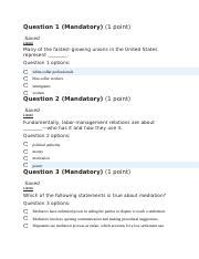 Tmgt Ch And Quiz Docx Question Mandatory Point Saved