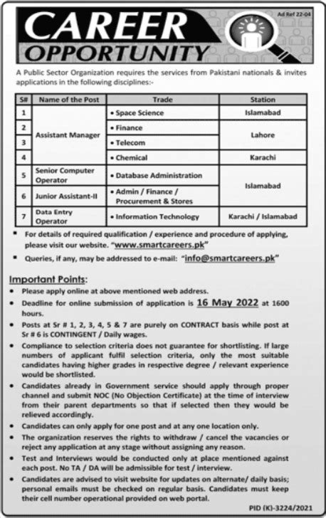 Public Sector Organization Jobs 2022 2023 Job Advertisement Pakistan