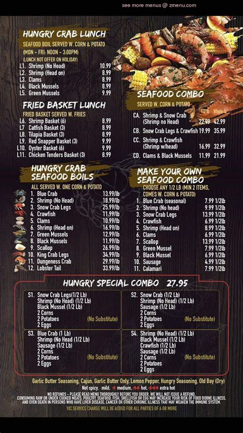 Online Menu Of Hungry Crab Davenport Restaurant Davenport Florida