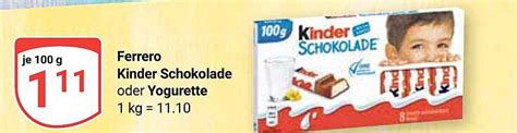 Ferrero Kinder Schokolade Oder Yogurette Angebot Bei Globus 1Prospekte De