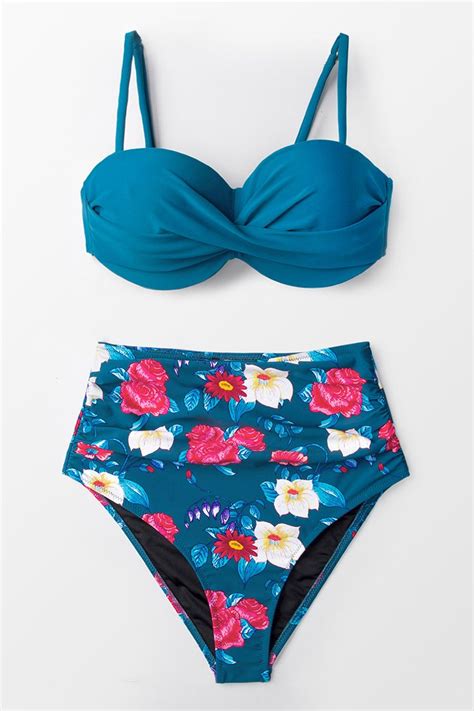 Sapphire Blue Floral Bikini