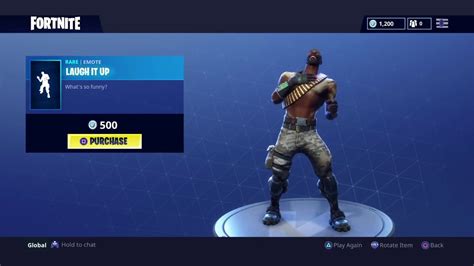 Fortnite New Emote Laugh It Off Donkey Laugh Youtube