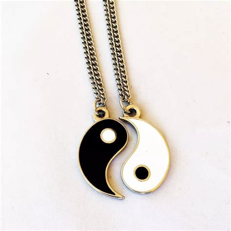 Colar Duplo Da Amizade Yin Yang Namorados Duas Partes Parcelamento