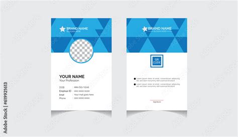 Vector identity card design template layout Stock Vector | Adobe Stock