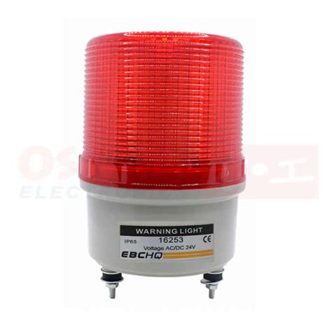 Baliza Led Rojo Rotativa 24V AC DC Buzzer Osaka Electronics