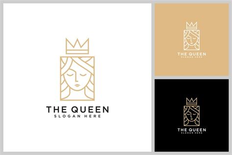 Queen Logo Vector Designbeauty Woman Face Logo 2468175