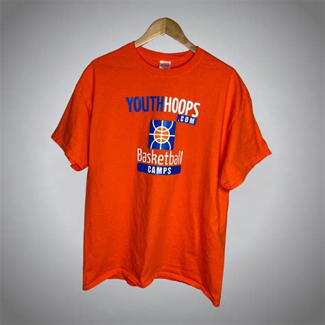 Orange Graphic Tee Shirt - Youth Hoops Basketball Camps