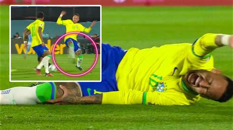 Brazil Captain Neymar Stretchered Off With Apparent Left Leg Injury In