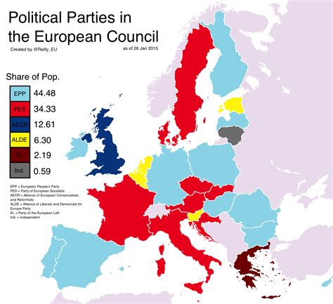 Political Parties In The European Council As Of 26 Jan 2015 1359x1244