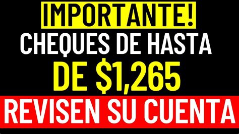 Buenas Noticias Pagos De Hasta Llegan Irs Cheques