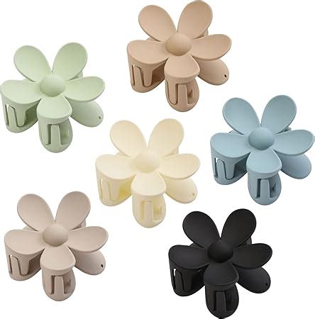 Molizummy Hair Claw Clips Pcs Matte Flower Large Clips For Women