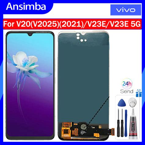 Ansimba จอ OLED สำหรบ Vivo V20 V2025 2021 V23E V23E 5G สมผสหนาจอ