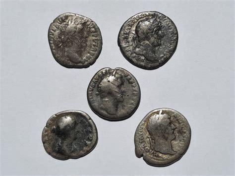 Roman Empire Lot Of 5 AR Denarii Antoninus Pius Hadrian Catawiki