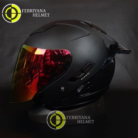 Jual HELM KYT GALAXY FLAT R SOLID BLACK DOFF PAKET GANTENG Shopee