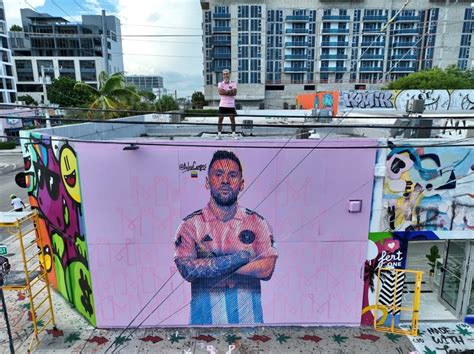 Arlex Campos Autor Del Primer Mural De Messi En Miami Con Olé