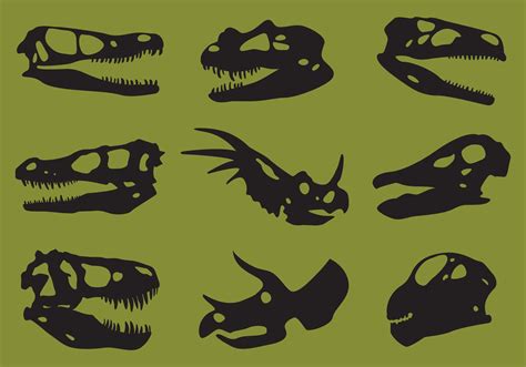 Dinosaur Skull Silhouette Vectors 92768 Vector Art at Vecteezy