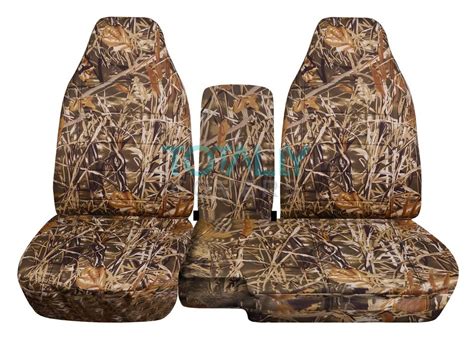 1991 2012 Ford Ranger 60 40 Camo Truck Seat Covers W Console Armrest