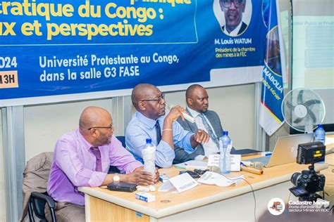 Enjeux Et Perspectives Du Secteur Minier En RDC Cadastre Minier Le