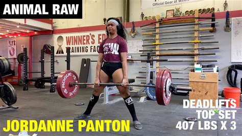 Animal Raw Jordanne Panton Deadlifts Top Set 407lbs X 3 Youtube