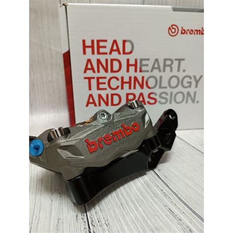 Original Brembo Xmax R M K K Pot Caliper Front Silver With Red