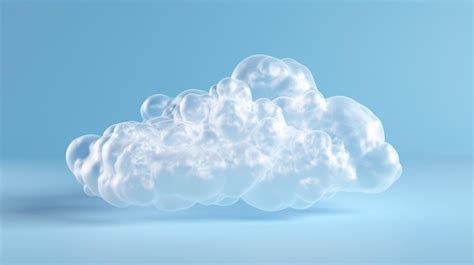 Premium Photo | A cloud on a blue background