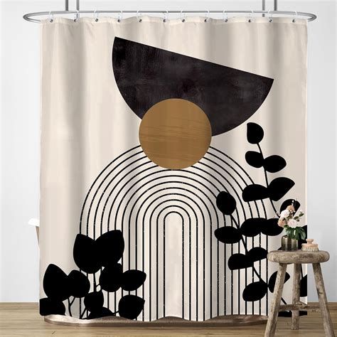 Lightinhome Mid Century Shower Curtain 60wx72h Inches