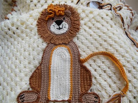 Crochet Baby Blanket With Leo The Lion Design Nitcraft