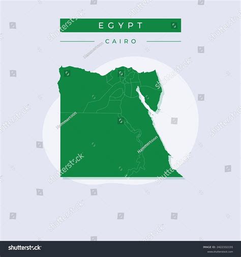 Vector Map Of Egypt Sights Historical Places Royalty Free Stock