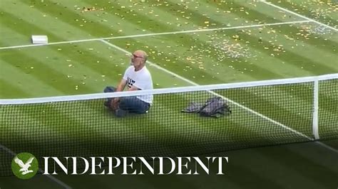 Just Stop Oil Protesters Disrupt Wimbledon Tennis Match Youtube