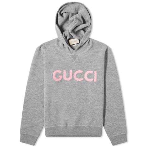 Gucci Intarsia Logo Knit Hoodie Greypink 770169 Xkdru 1122 Solesense